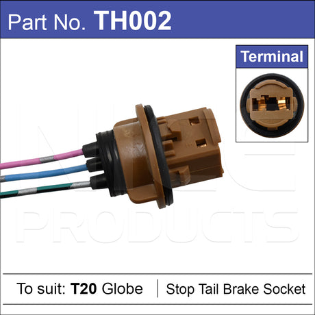 T20 Stop Tail Brake Socket TH002 - Nice Products | Universal Auto Spares