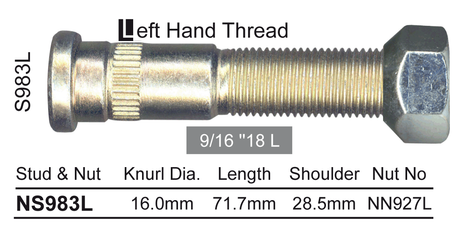 Stud & Nut NS983L - Nice Products | Universal Auto Spares