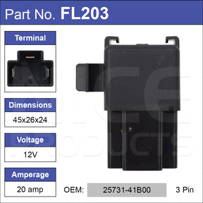 Flasher OEM:25731-41B00 FL203 - Nice Products | Universal Auto Spares