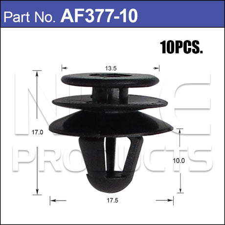 FASTENERS Pkt 10 AF377-10 - Nice Products | Universal Auto Spares
