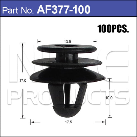 FASTENERS Pkt 100 AF377-100 - Nice Products | Universal Auto Spares