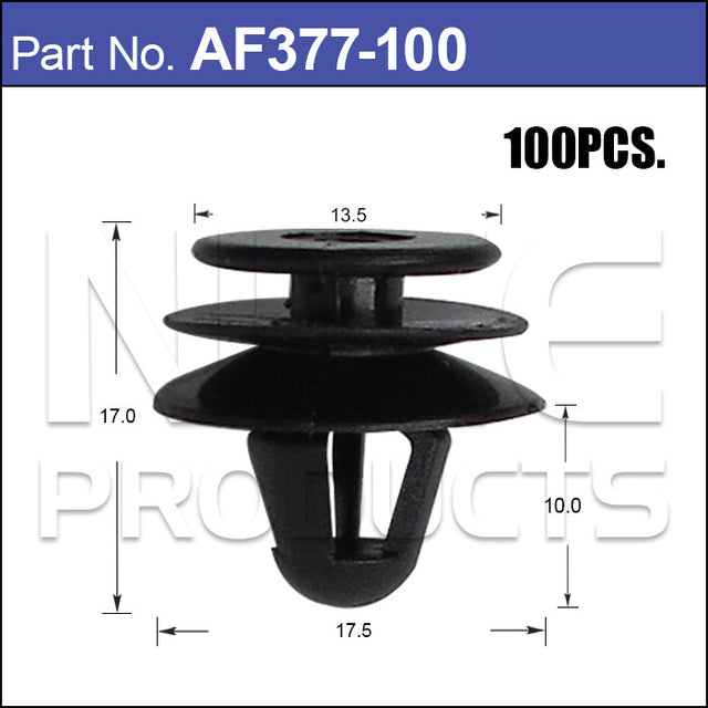 FASTENERS Pkt 100 AF377-100 - Nice Products | Universal Auto Spares