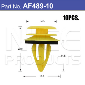 FASTENERS Pkt 10 AF489-10 - Nice Products | Universal Auto Spares