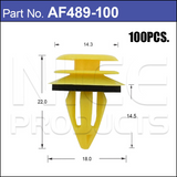 FASTENERS Pkt 100 AF489-100 - Nice Products | Universal Auto Spares