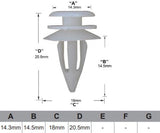 FASTENERS Pkt 100 AF484-100 - Nice Products | Universal Auto Spares