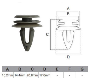 FASTENERS Pkt 10 AF491-10 - Nice Products | Universal Auto Spares