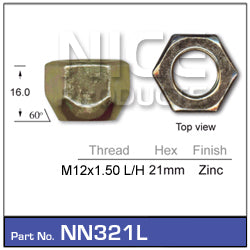Wheel Nut NN321L - Nice Products | Universal Auto Spares