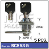 Cam-Lock 5 Pcs BC853-5 - Nice Products | Universal Auto Spares