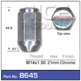 Chrome Nut B645 - Nice Products | Universal Auto Spares