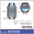 Chrome Nut A219-50 - Nice Products | Universal Auto Spares