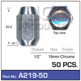Chrome Nut A219-50 - Nice Products | Universal Auto Spares