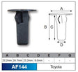 Trim Clip 100 pack AF144-100 - Nice Products | Universal Auto Spares
