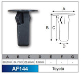 Trim Clip 100 pack AF144-100 - Nice Products | Universal Auto Spares