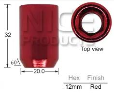 Red Allen Key Nut J132R - Nice Products | Universal Auto Spares