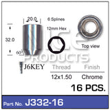 Lock Nuts 16+Key J332-16 - Nice Products | Universal Auto Spares