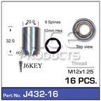 Lock Nuts 16+Key J432-16 - Nice Products | Universal Auto Spares