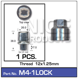 Lock Nuts (set of 1) M4-1LOCK - Nice Products | Universal Auto Spares