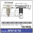 Fasteners Pkt 10 AF012-10 - Nice Products | Universal Auto Spares
