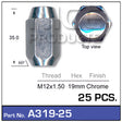 Chrome Nuts pk25 A319-25 - Nice Products | Universal Auto Spares