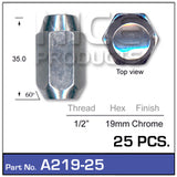 Chrome Nuts pk25 A219-25 - Nice Products | Universal Auto Spares