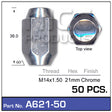 Chrome Nut pk50 A621-Pack of 50 - Nice Products | Universal Auto Spares