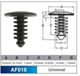 Fasteners Bag of 100 AF018-100 - Nice Products | Universal Auto Spares