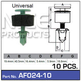 Fasteners Pkt of 10 AF024-10 - Nice Products | Universal Auto Spares