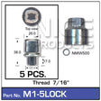 Lock Nuts (set of 5) M1-5LOCK - Nice Products | Universal Auto Spares