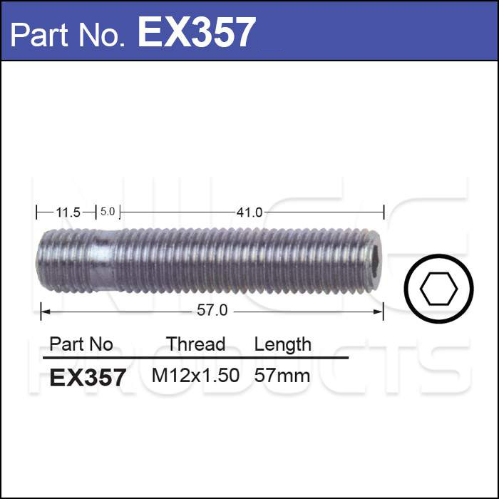 Stud Extension EX357 - Nice Products | Universal Auto Spares