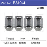 Chrome Nut B319-4 - Nice Products | Universal Auto Spares