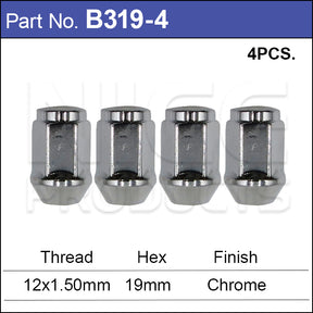 Chrome Nut B319-4 - Nice Products | Universal Auto Spares