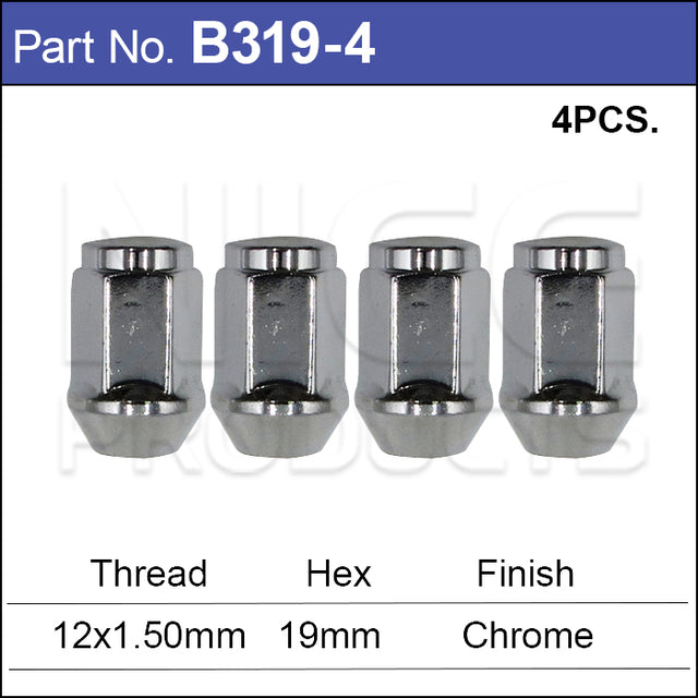 Chrome Nut B319-4 - Nice Products | Universal Auto Spares