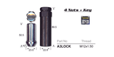 Lock Nuts A3LOCK -Pack Of 4 Nice Products | Universal Auto Spares