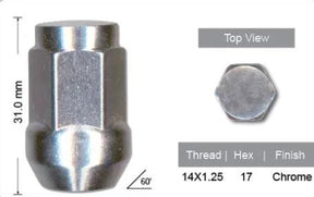 Wheel Nuts pk5 B1417-5 - Nice Products | Universal Auto Spares