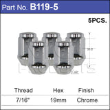 Chrome Nut B119-5 - Nice Products | Universal Auto Spares