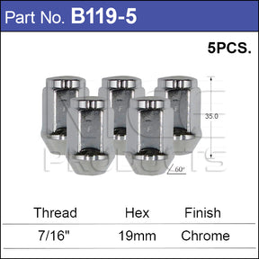 Chrome Nut B119-5 - Nice Products | Universal Auto Spares