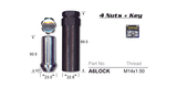 Lock Nuts  Pack Of 4 A6LOCK - Nice Products | Universal Auto Spares