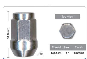 Wheel Nuts Pk25 B1417-25 - Nice Products | Universal Auto Spares