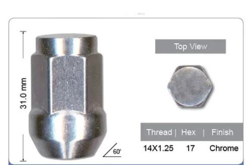 Wheel Nuts Pk25 B1417-25 - Nice Products | Universal Auto Spares
