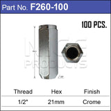 Chrome Nut F260-100 - Nice Products | Universal Auto Spares