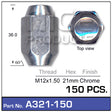 Chrome Nut A321-Pack Of 150- Nice Products | Universal Auto Spares