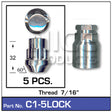 Lock Nuts (5) Nuts C1-5LOCK - Nice Products | Universal Auto Spares