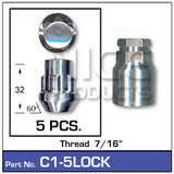 Lock Nuts (5) Nuts C1-5LOCK - Nice Products | Universal Auto Spares