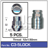 Lock Nuts (5) Nuts C3-5LOCK - Nice Products | Universal Auto Spares