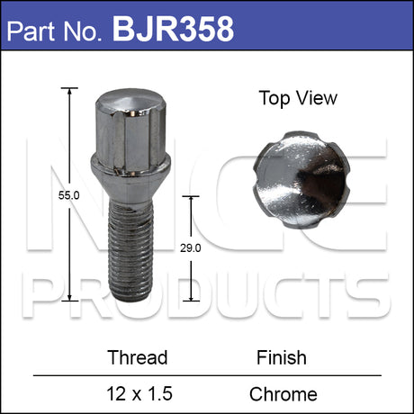 Tuner Bolt BJR358 - Nice Products | Universal Auto Spares