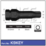 K Series key K9KEY - Nice Products | Universal Auto Spares