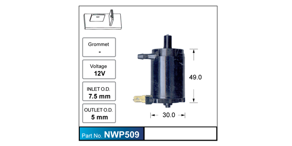 Washer Pump NWP509 - Nice Products | Universal Auto Spares