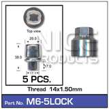 Lock Nuts (set of 5) M6-5LOCK - Nice Products | Universal Auto Spares