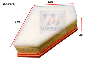 Air Filter A1756 Fits BMW WA5178 - Wesfil
