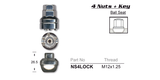 Lock Nuts (set of 4) NS4LOCK - Nice Products | Universal Auto Spares
